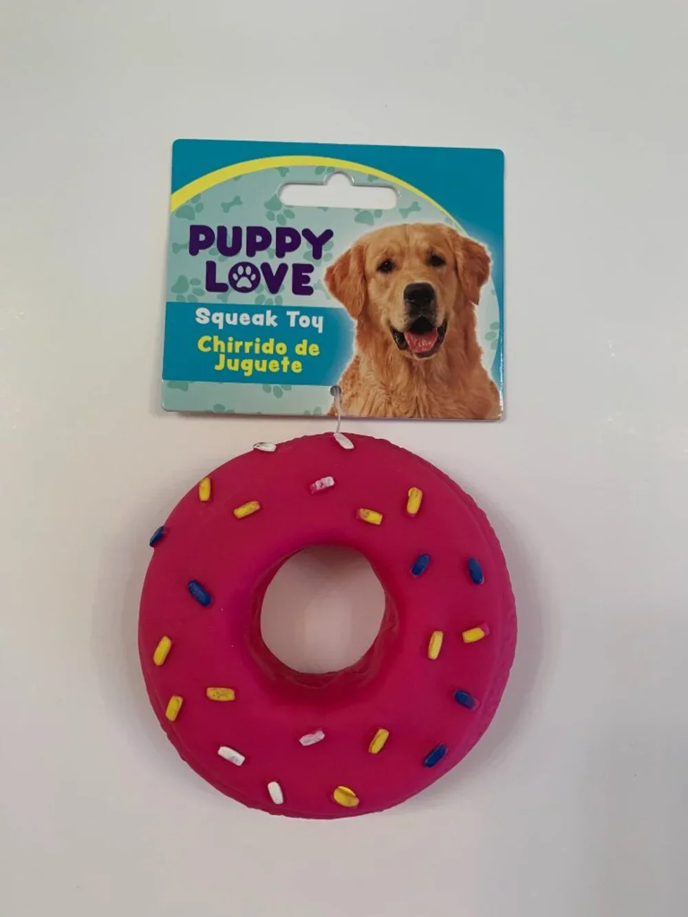 Pet Squeak Donuts - 4 Pack - Blue, Green, Pink & Orange - NWT